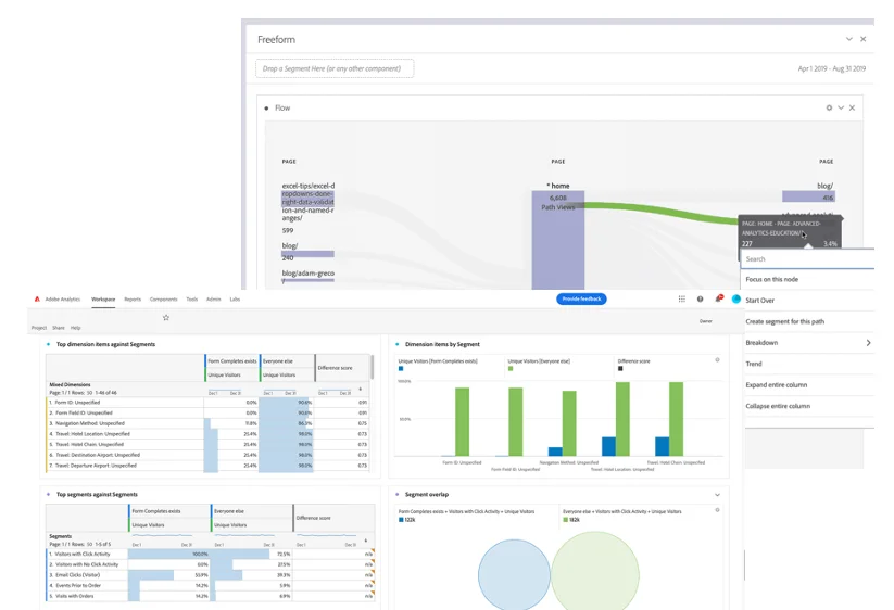 Adobe Analytics UI